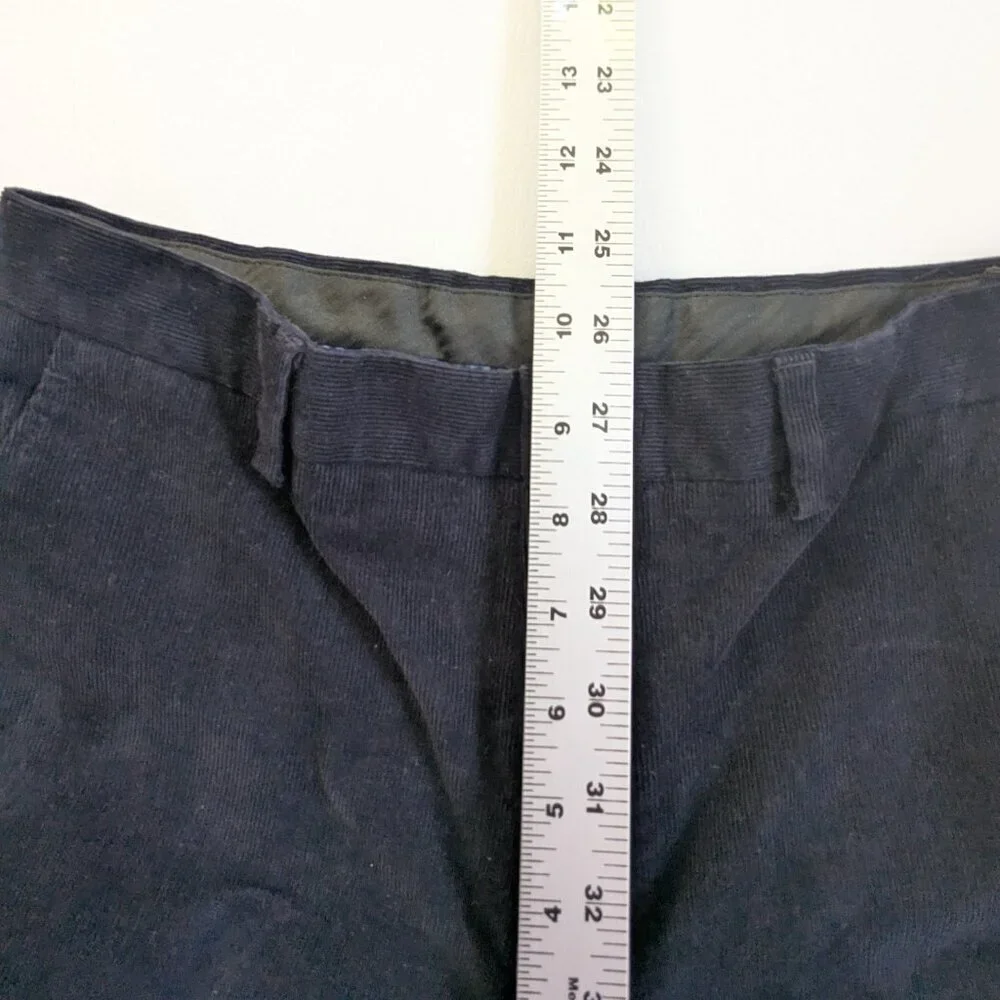B By Brooks Brothers Big Boys Baccent 16R Corduroy Pants Navy Adjustable Waist